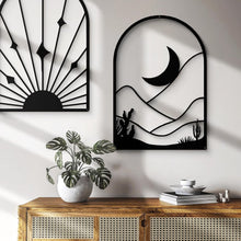 Load image into Gallery viewer, Stylish Abstract Metal Wall Art Set - 17 x 12 Inches for Living &amp; Study Rooms
