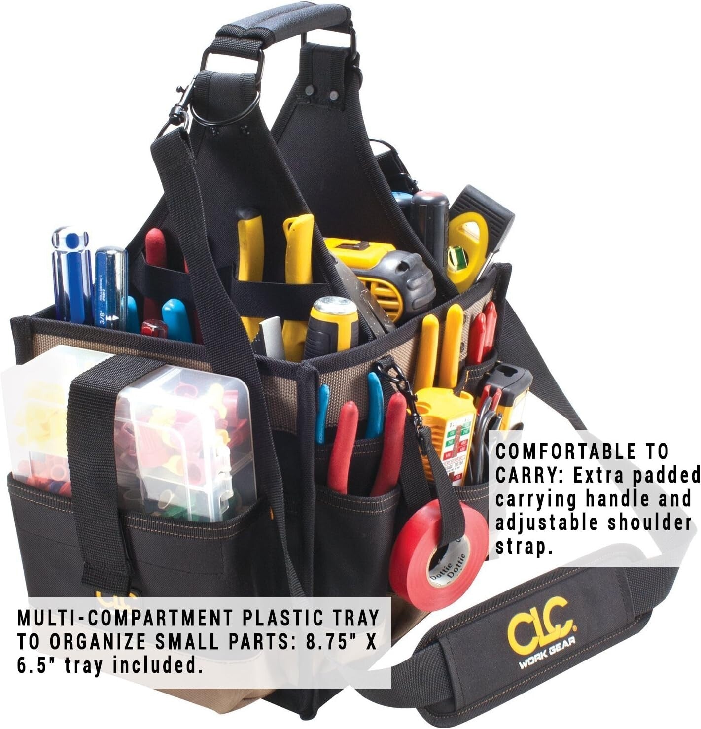 CLC Large Water-Repellent Tool Carrier with 22 Pockets for Organized Maintenance