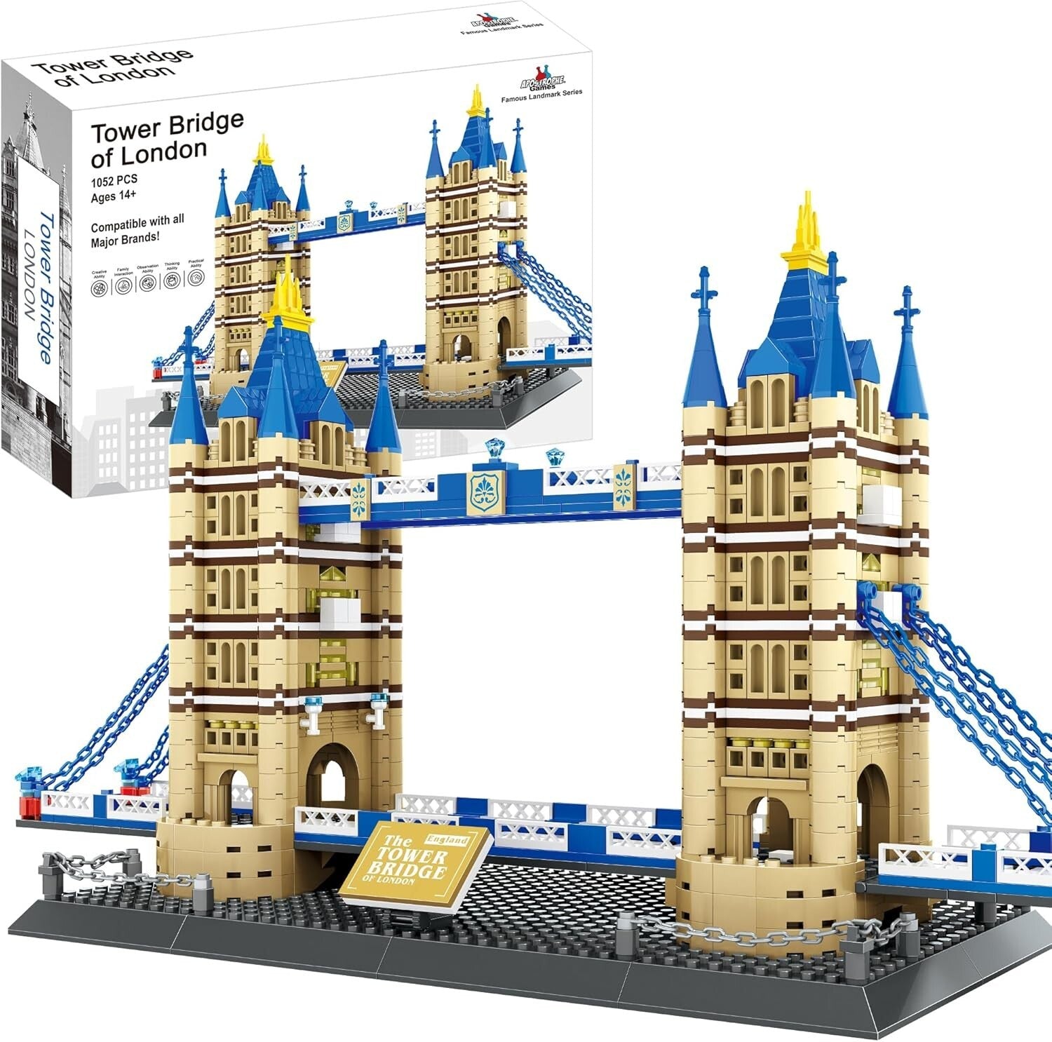 Educational Tower Bridge Building Block Set - 1,052 Pieces of Historical Fun