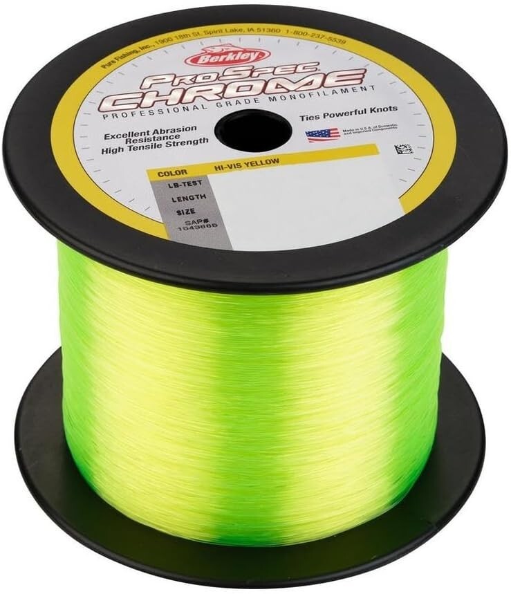 40lb Break Strength Fishing Line - ProSpec Chrome 1000yd Monofilament