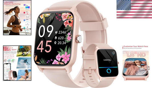 Elegant 1.8" HD Smart Watch for Women - Bluetooth Calling, Activity Tracker