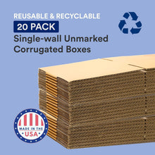 Load image into Gallery viewer, 20-Pack Medium Moving Boxes 18x14x12" - Heavy-Duty Corrugated Storage Solution