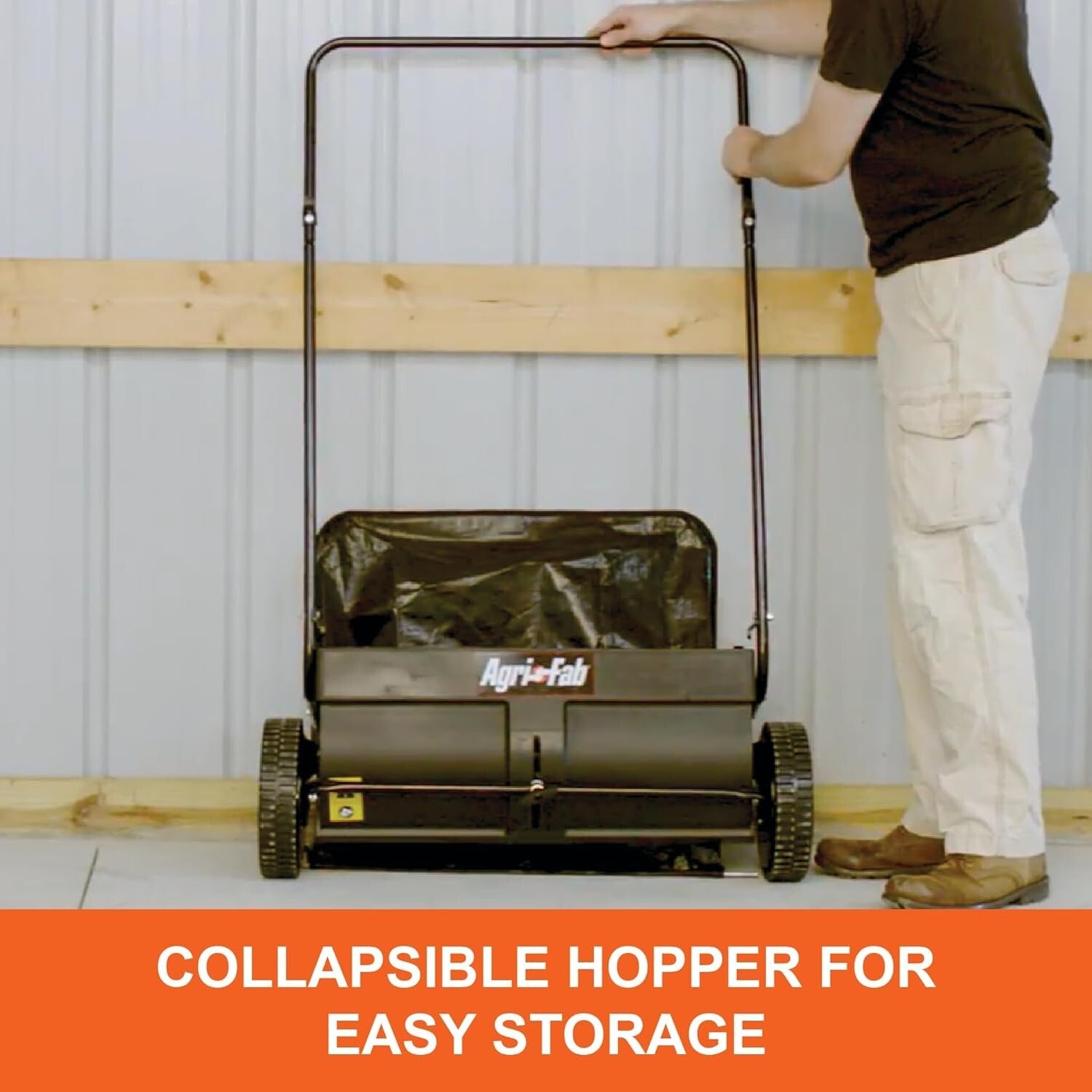 Efficient 26" Lawn Sweeper with Collapsible Bag - Perfect for Seasonal Yard Work