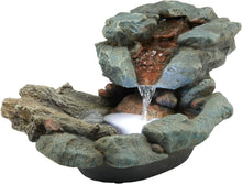 Load image into Gallery viewer, Relaxing 20" River Rock Tabletop Fountain with LED Lights for Outdoor Ambiance