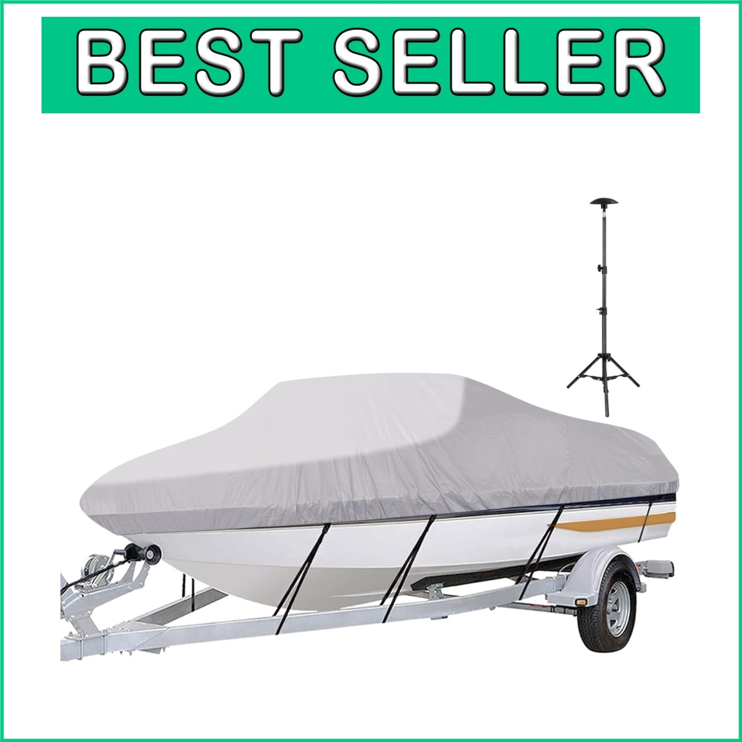 Durable UV Resistant Boat Cover 17'-19' - Fits Fishing, Ski, and Runabout Boats