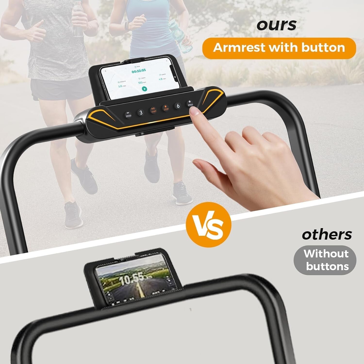 Foldable Under Desk Treadmill with Bluetooth & 3-Way Control - Silent Operation