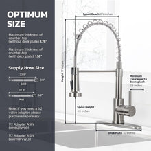 Load image into Gallery viewer, Dual Function Brushed Nickel Kitchen Faucet &amp; Soap Dispenser - Modern Style