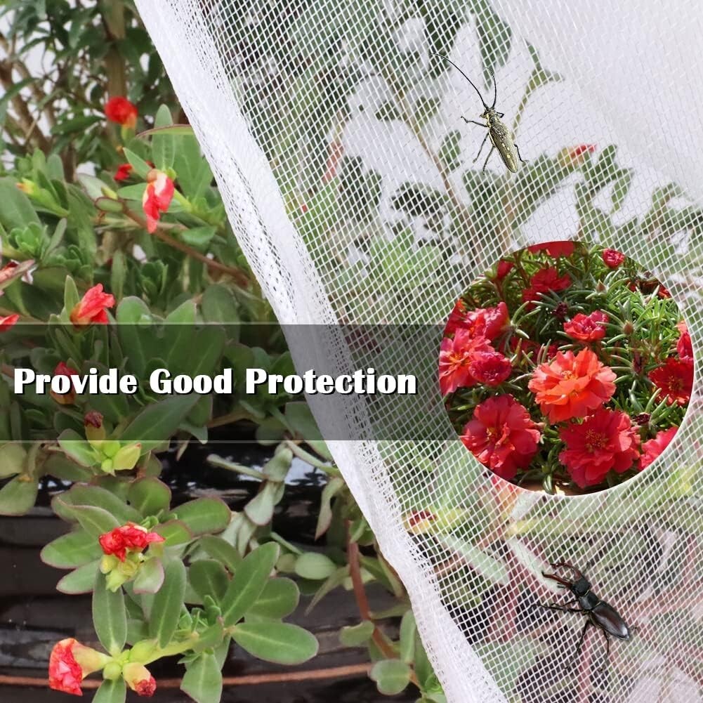 Durable Outdoor Garden Netting with Zipper - 10' x 13' for Plant Protection