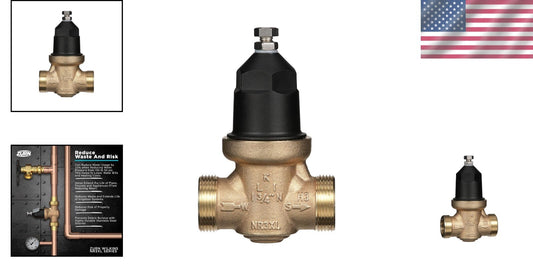 Efficient 3/4" Brass Pressure Reducing Valve with Quick-Access Cartridge Design