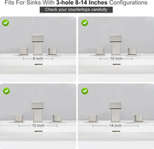 Load image into Gallery viewer, Sophisticated Brushed Nickel 8 Inch Waterfall Faucet with Easy Installation Kit