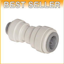 Load image into Gallery viewer, High-Strength 1/2" x 3/8" Acetal Tube Fitting - Reducing Straight Union, 10 Pack