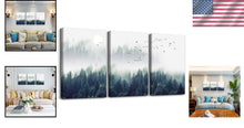 Load image into Gallery viewer, Elegant Forest Trees Landscape Canvas Art - Stretched &amp; Framed Set of 3