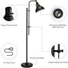 Load image into Gallery viewer, Vintage Industrial Floor Lamp - 65'' Adjustable Height for Stylish Living Spaces