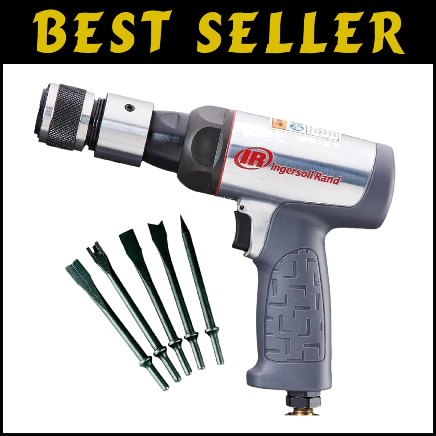 Vibration-Reduced AIR Hammer Kit with Quick-Change Chisels - Ultra Efficient