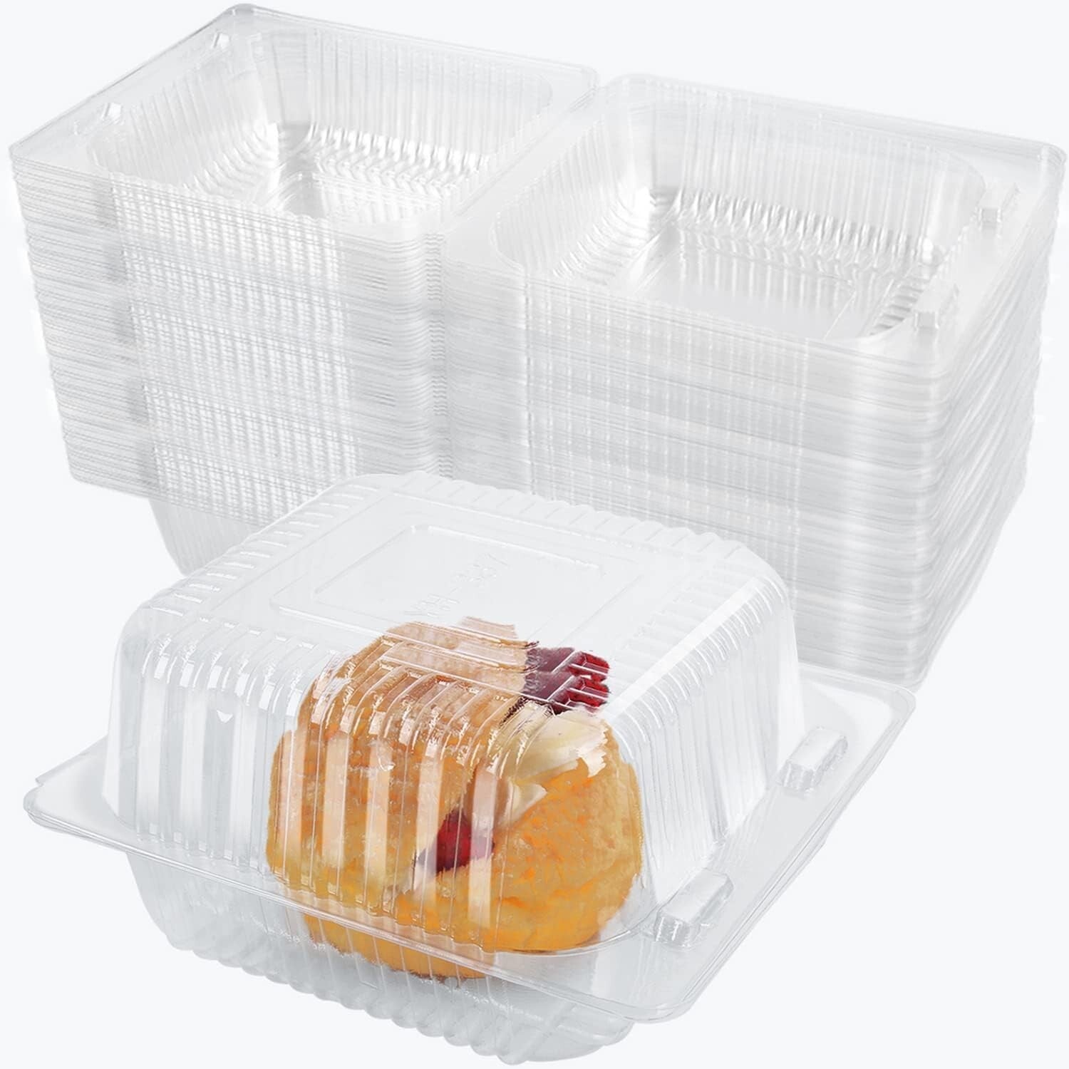 400 Pcs Clear Disposable Clamshell Containers - Perfect for Catering & Takeout