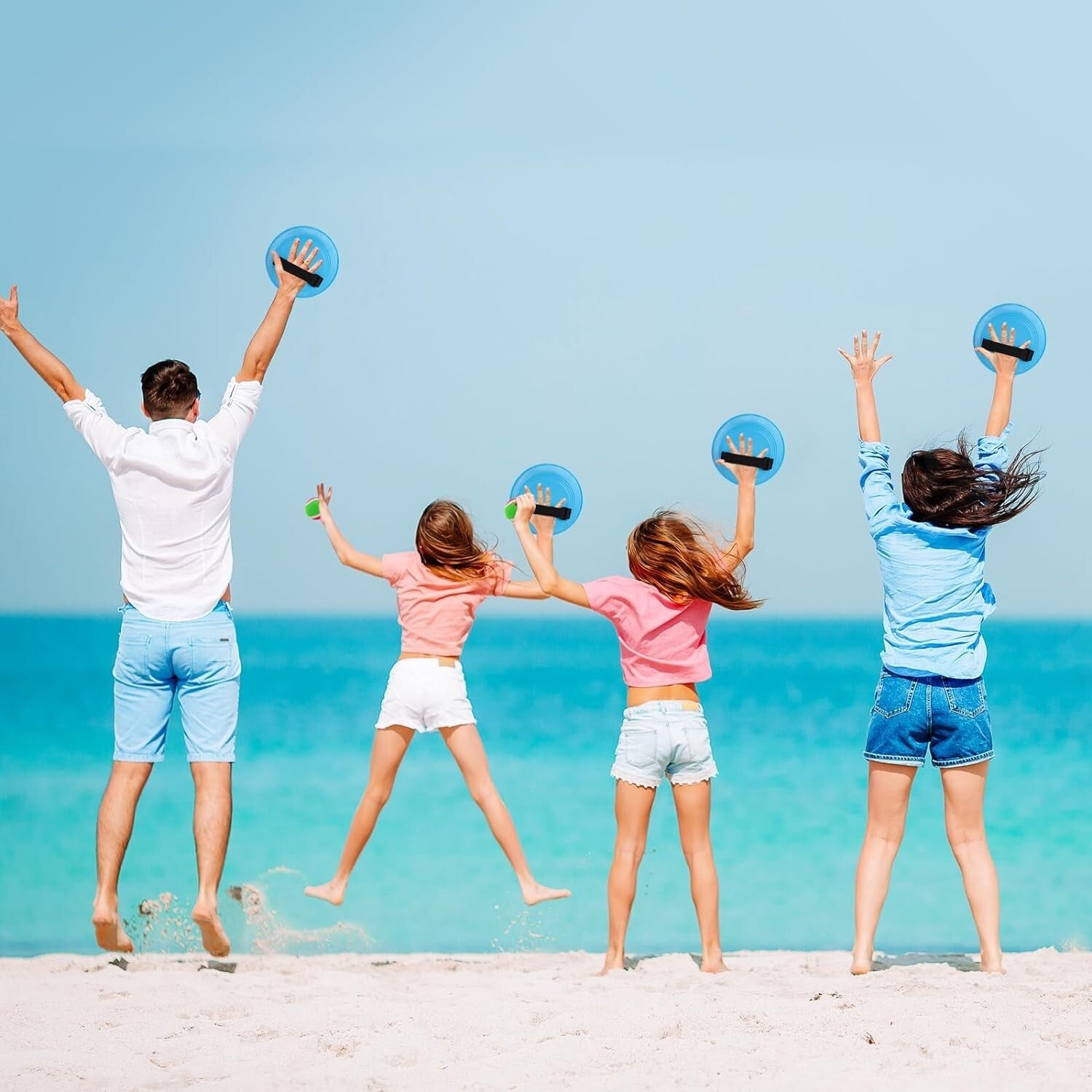 Outdoor Toss and Catch Paddles Set with Sticky Balls - Hours of Fun for Kids!