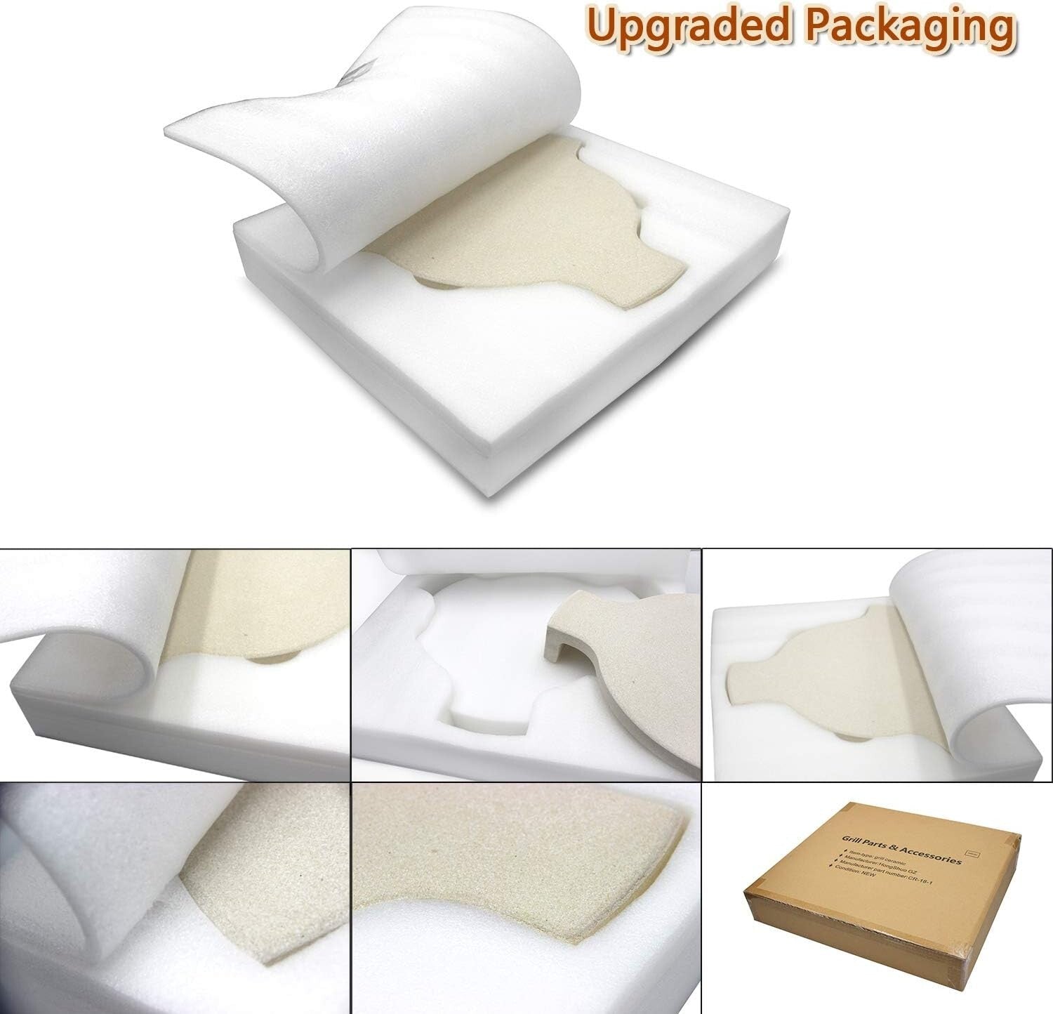 Premium 18” Ceramic Pizza Stone and Heat Deflector for Ideal Grilling Experience