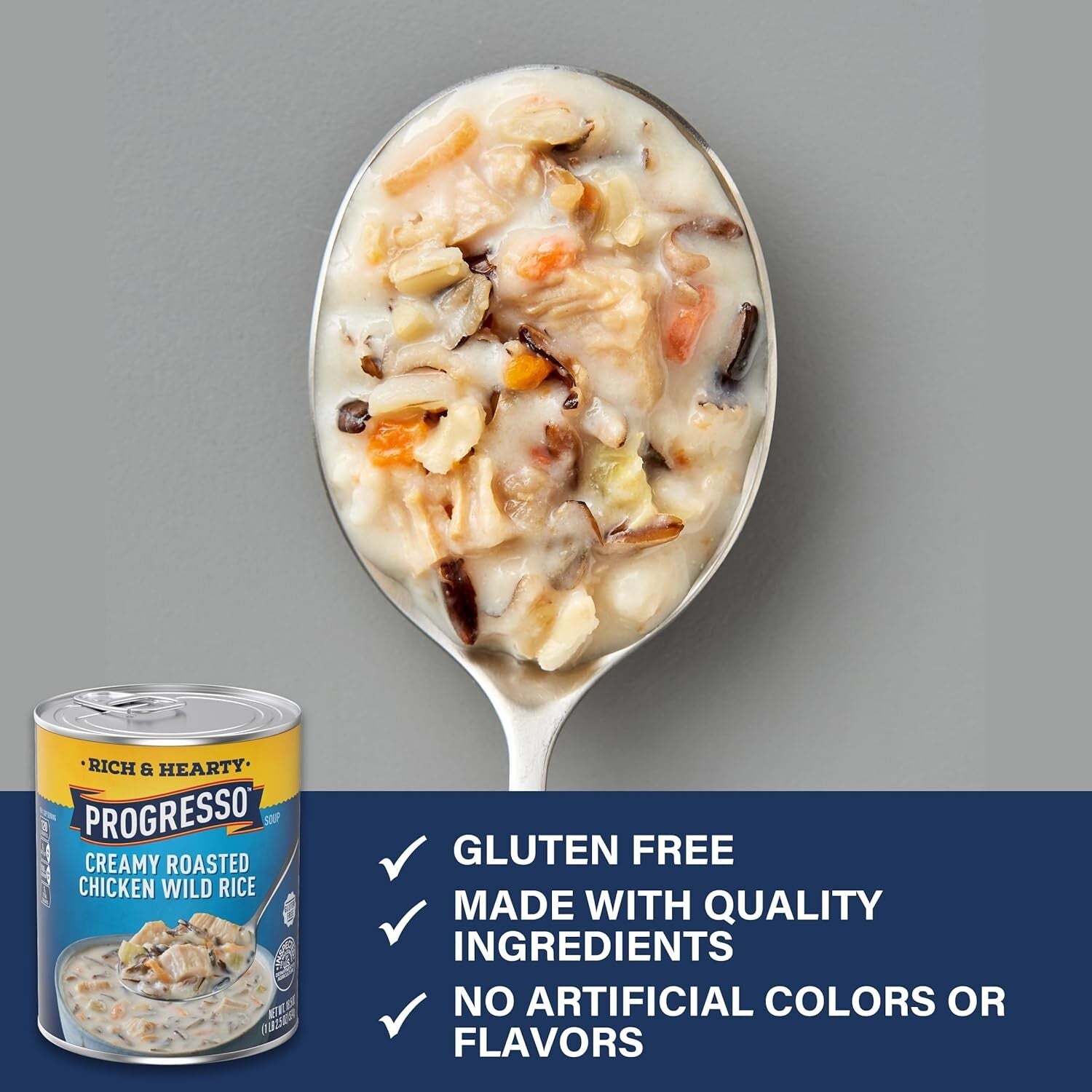 Rich & Hearty Gluten-Free Soup: Creamy Chicken Wild Rice, 12 Cans 18.5 oz