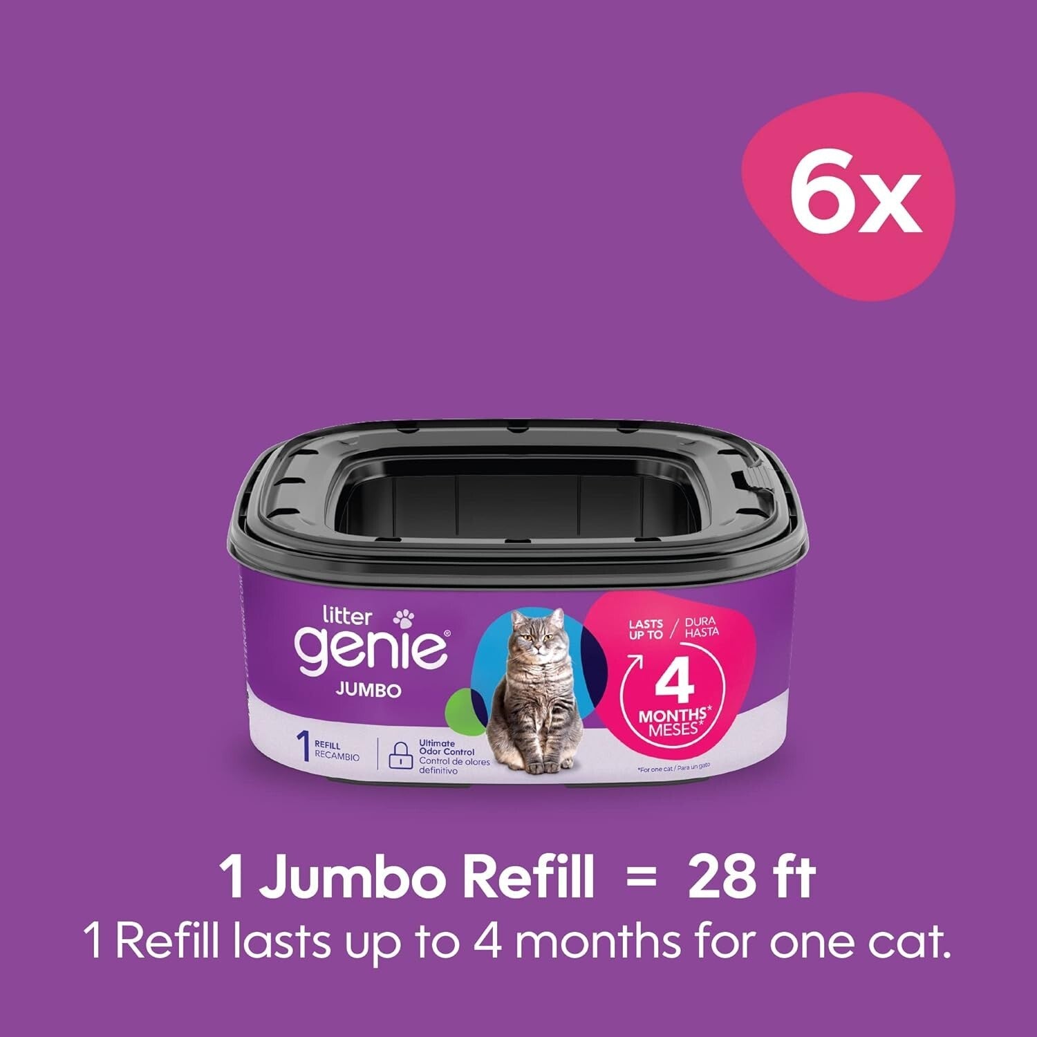 Long-Lasting Cat Litter Trash Bags - Jumbo 6-Pack | Odor Control & Eco-Friendly