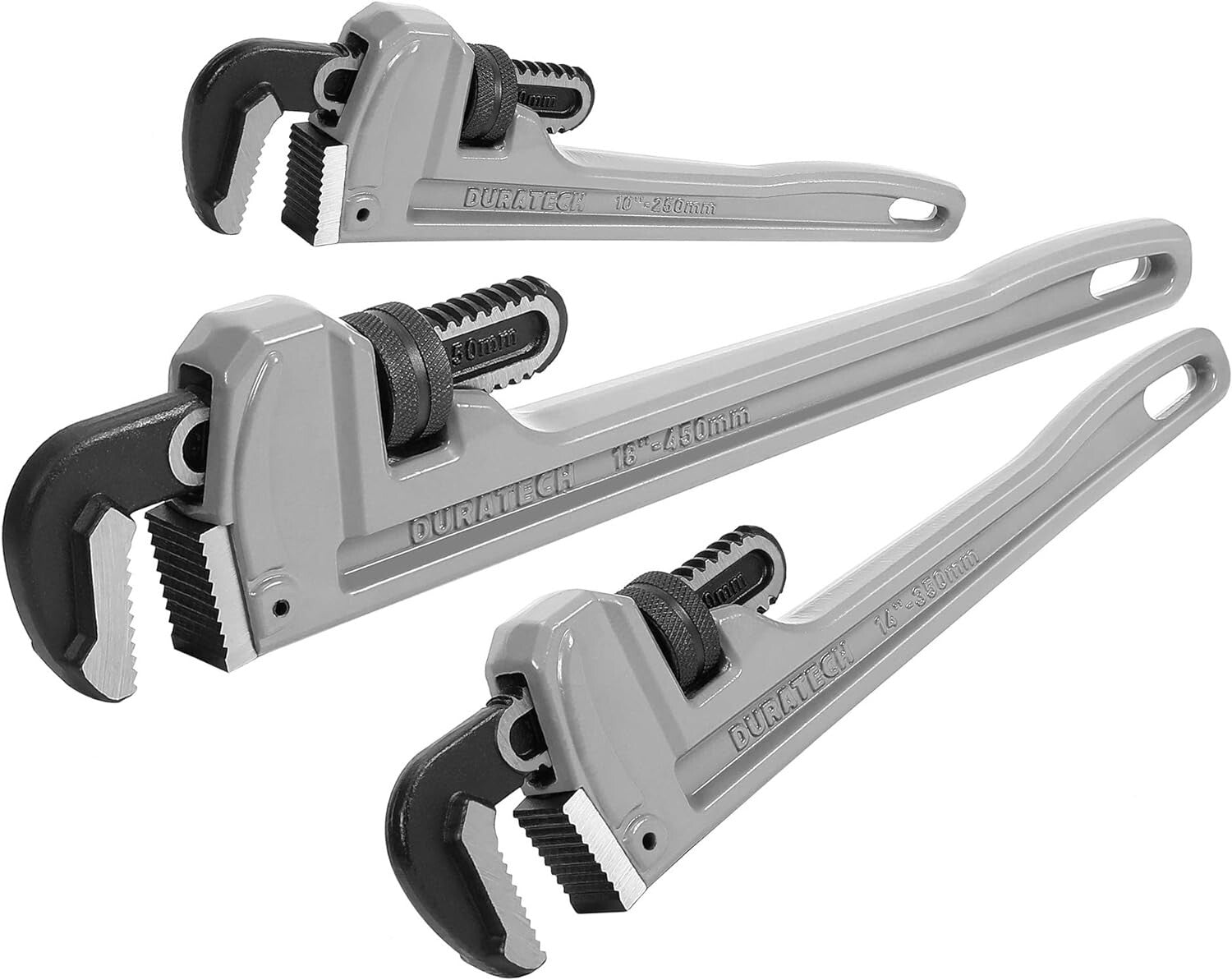 Professional 3-Piece Aluminum Pipe Wrench Set - Durable & Lightweight