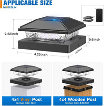 Load image into Gallery viewer, Bright LED Solar Post Lights - 4x4 Waterproof Yard Decor, 10+ Hours Illumination