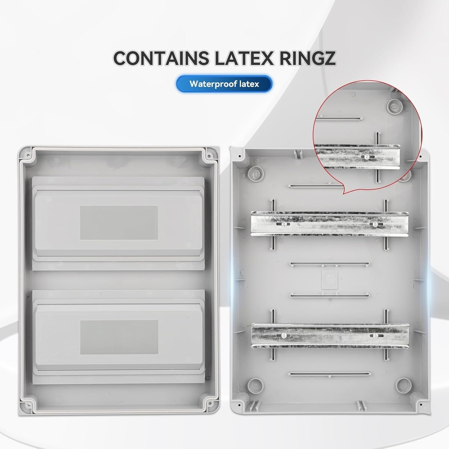 IP65 Rated 24-Way Circuit Breaker Box in Durable PC+ABS Material - Easy Install