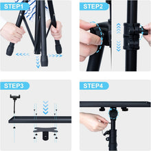 Load image into Gallery viewer, Professional Tripod Stand for Projectors &amp; Laptops - Adjustable 23.5-63.5”