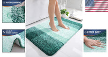 Load image into Gallery viewer, Elegant Rubber-Backed Microfiber Bath Mat 36x24 - Soft, Washable &amp; Non-Slip