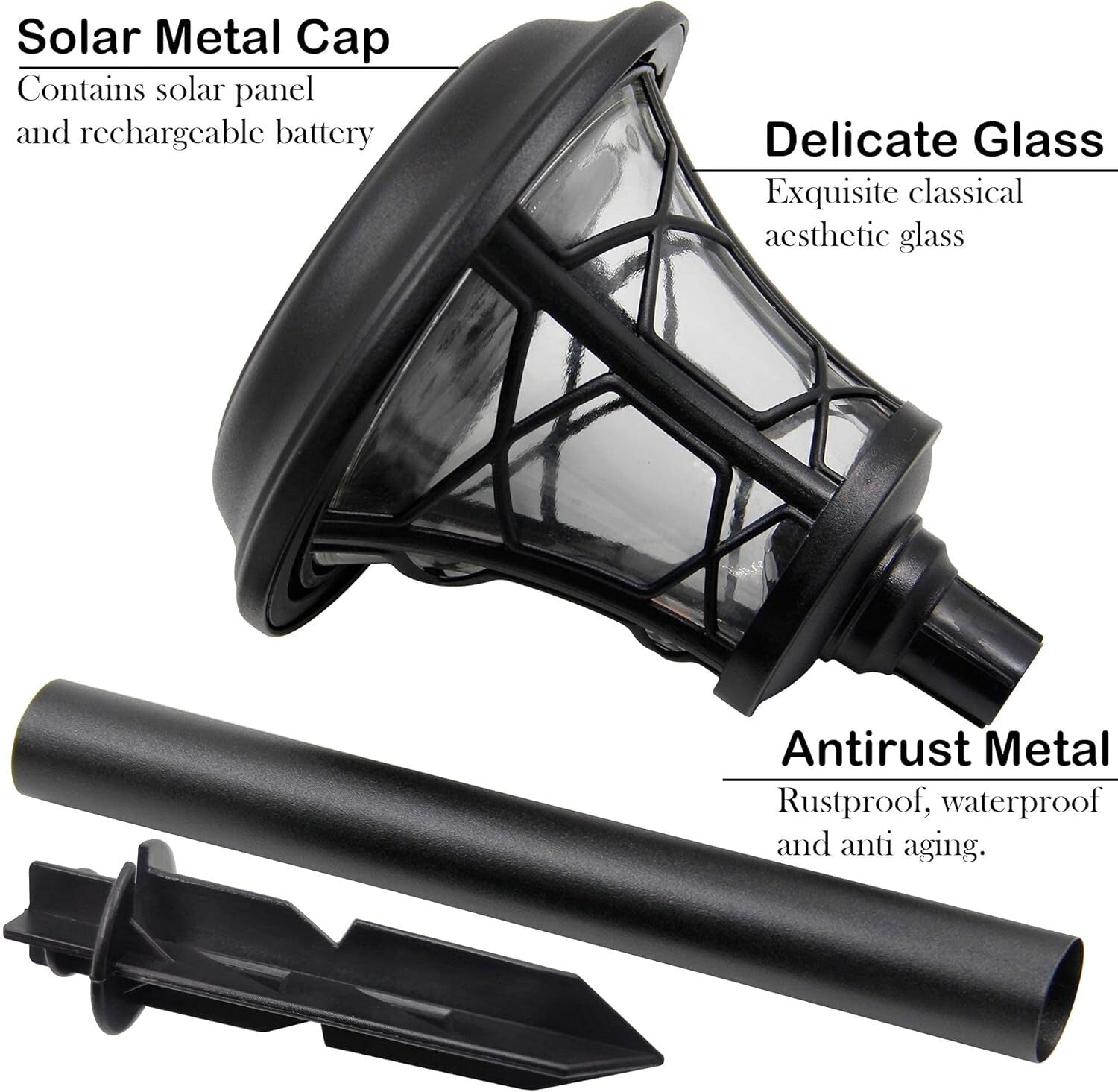 Charming 6 Pack Solar Landscape Lights - 25 Lumen Waterproof Garden Illumination