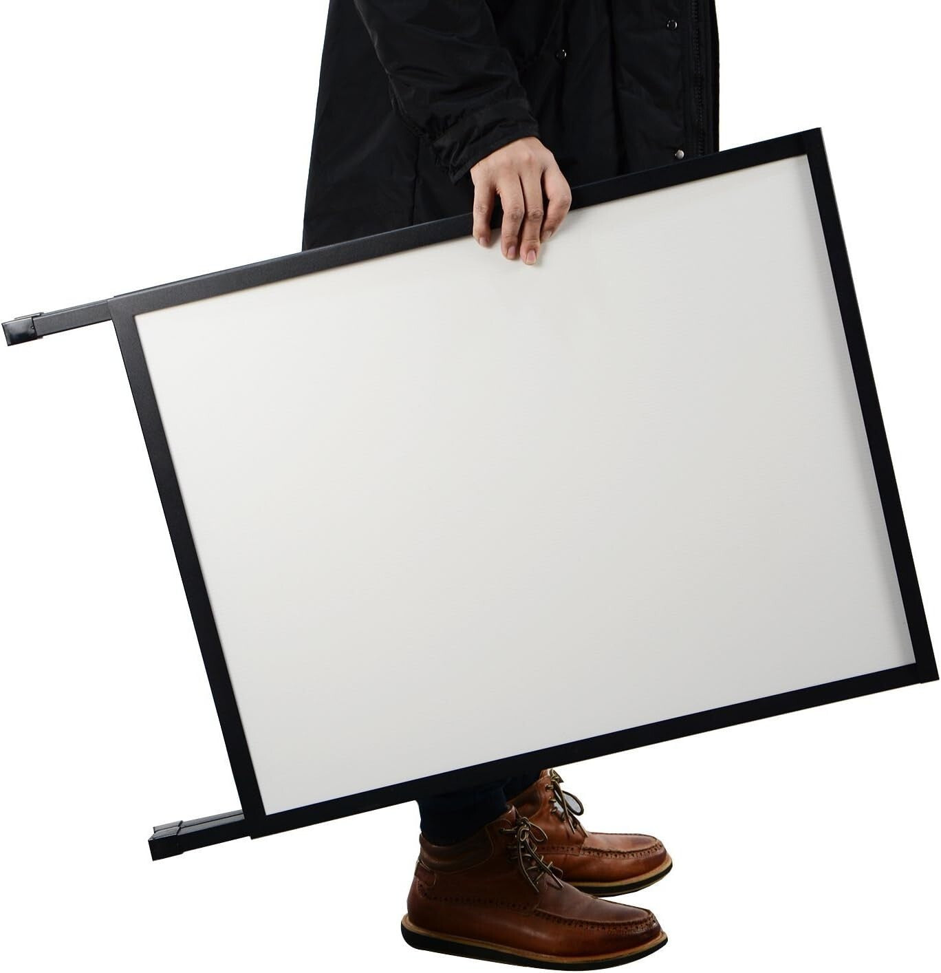 Portable Black Steel 24x36 Inch Sidewalk Sign with Corrugated Plastic Boards