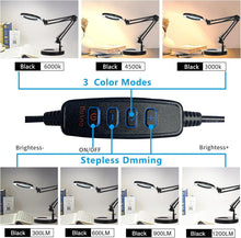 Load image into Gallery viewer, Adjustable LED Magnifying Lamp with Heavy Base - Hands-Free Precision Lighting