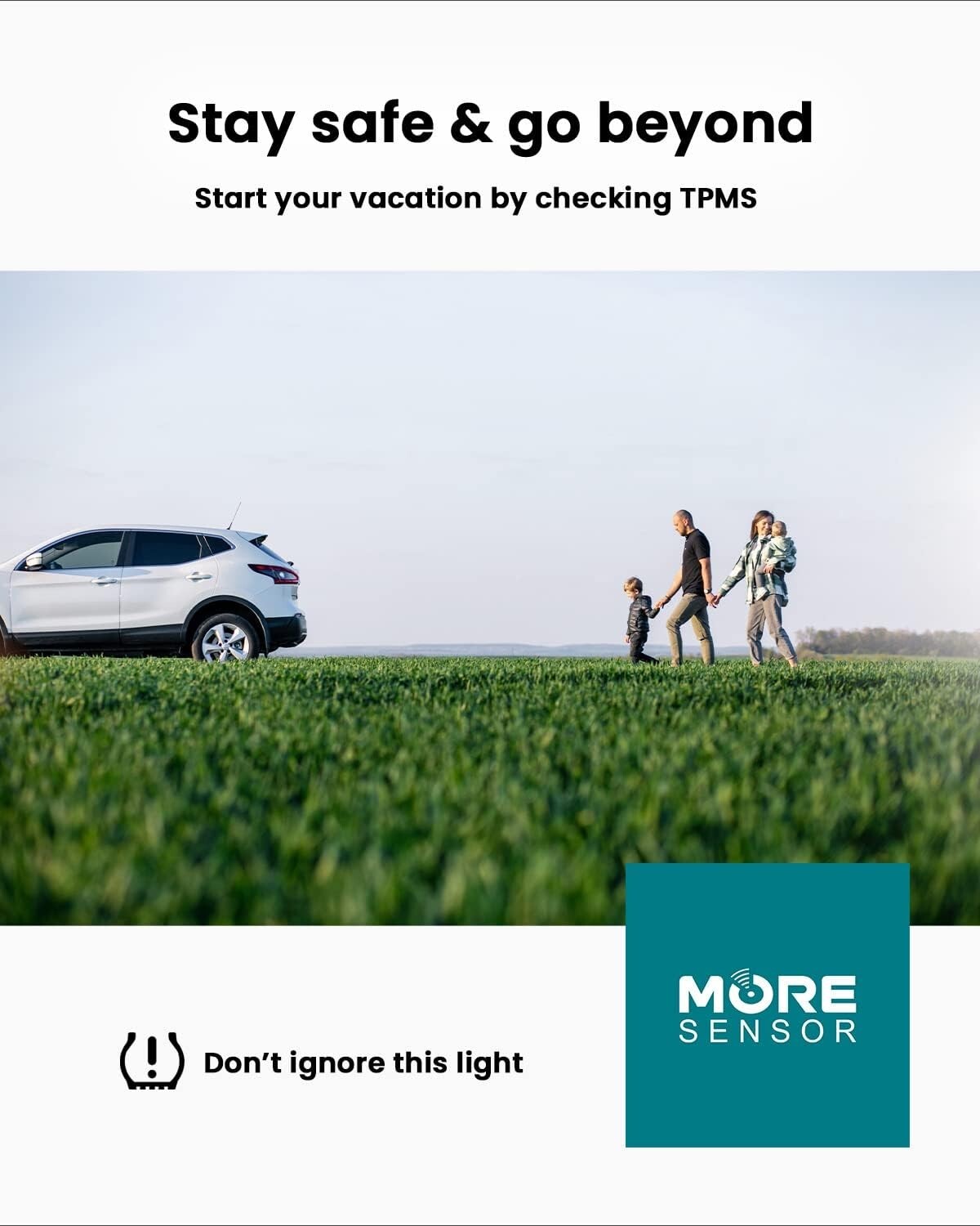 Accurate Sensor 4-Pack for Tire Pressure Monitoring - Long Lifespan & Easy Setup