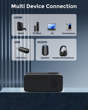 Load image into Gallery viewer, Lightweight Full HD Mini Projector with Built-in Speakers - Enjoy Anywhere!