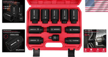 Load image into Gallery viewer, Precision 11-Piece Chrome Molybdenum Deep Socket Set with Laser-Etched Sizes