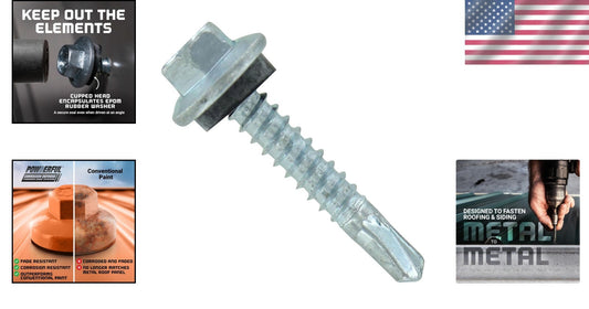 1-1/4" Maxx Steelbinder Screws - Galvanized Metal Fasteners for Roofing Projects