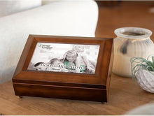 Load image into Gallery viewer, 4x6 Woodgrain Musical Photo Frame Jewel Box - Plays 'You Are My Sunshine' Tune