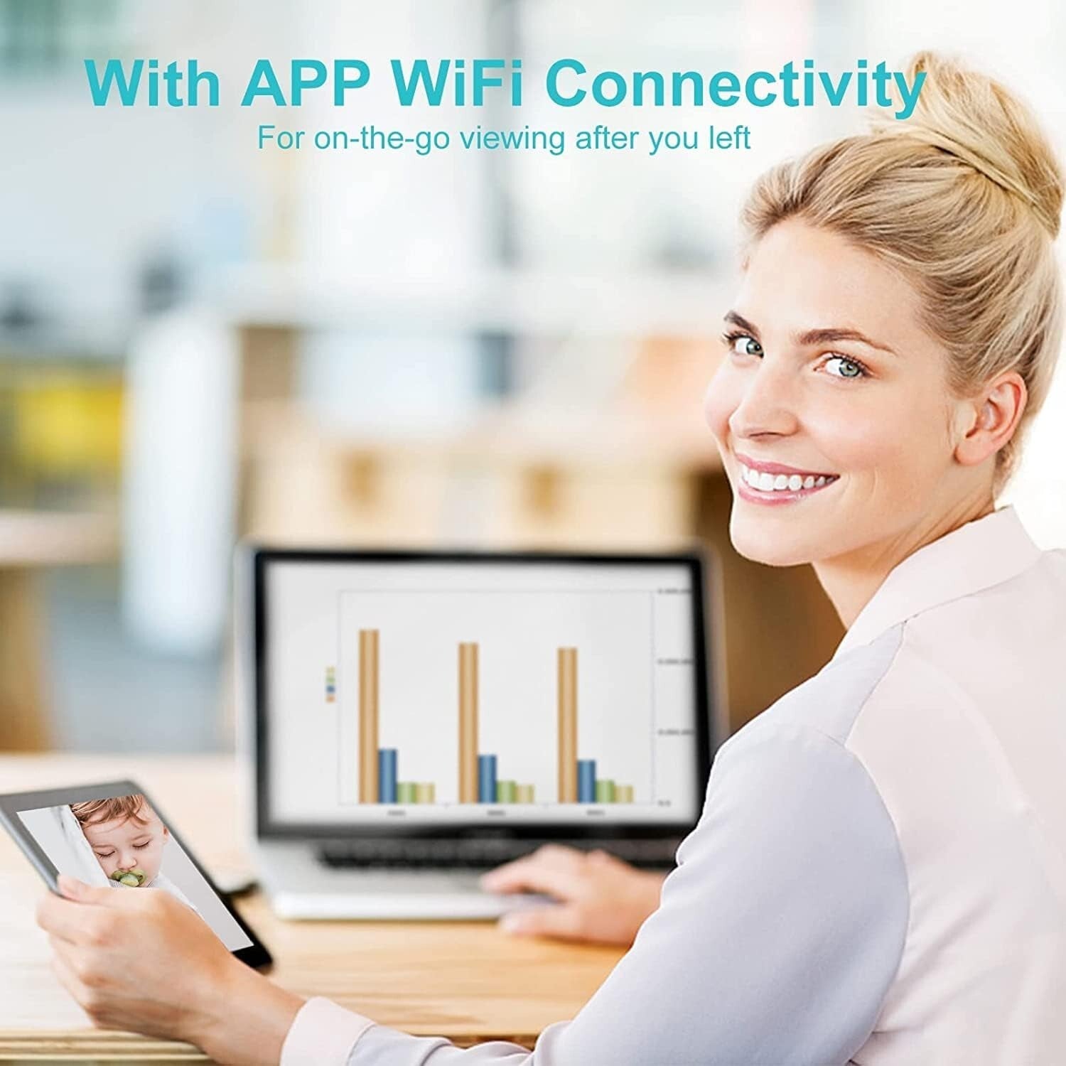 Compact Wireless Security Camera with 150° View - Perfect for Indoor/Outdoor Use