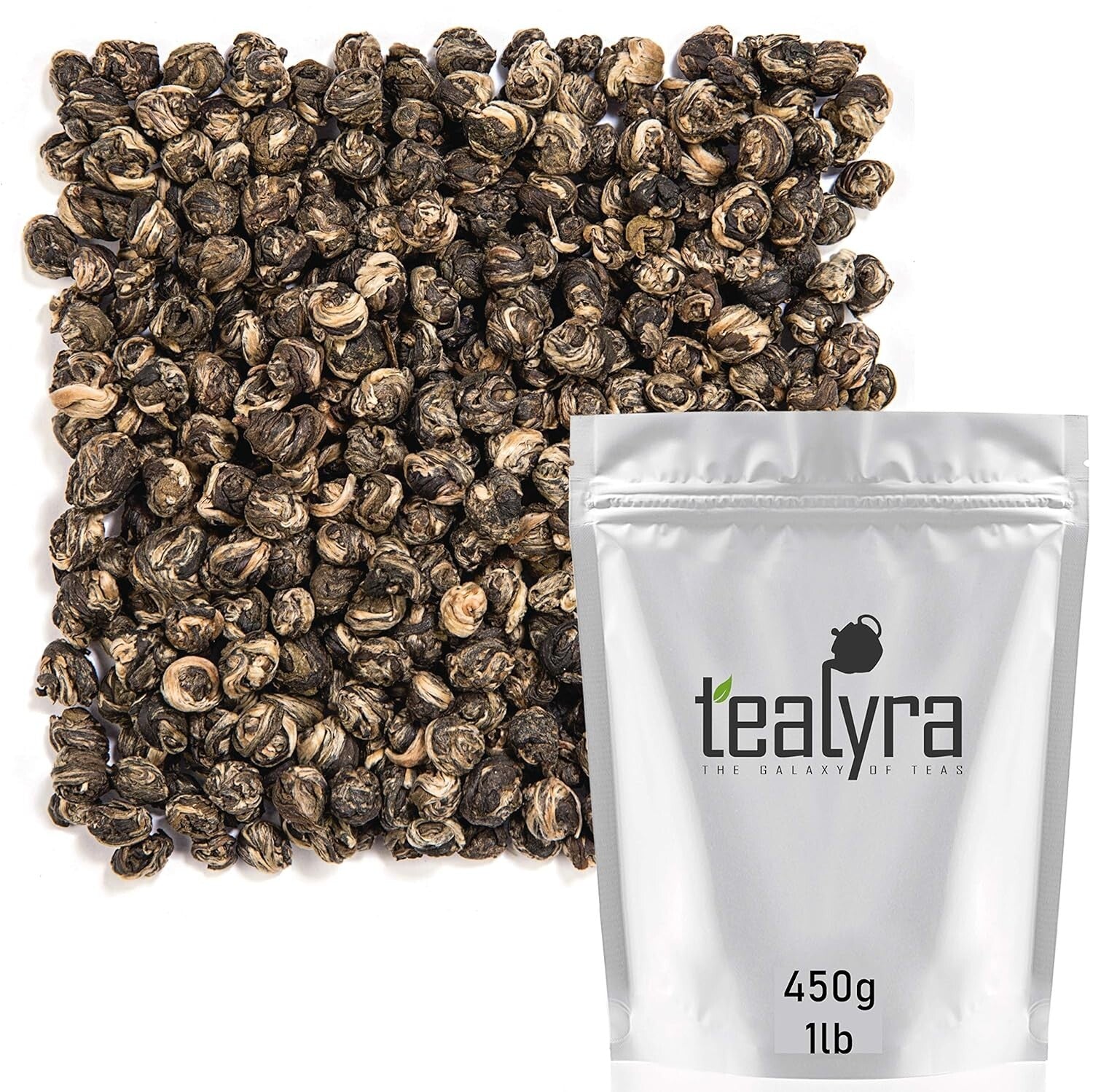 Elegant Jasmine Dragon Pearls - 16oz Green Tea - Ideal For Gifting & Enjoyment