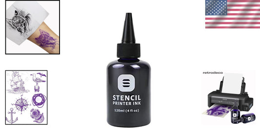 4 oz Tattoo Stencil Ink for EcoTank Printers - Easy Refill & Crisp Stencils