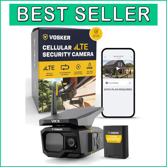 Battery-Powered 4G-LTE Outdoor Camera - Motion Activated, IP65 Weather-Resistant