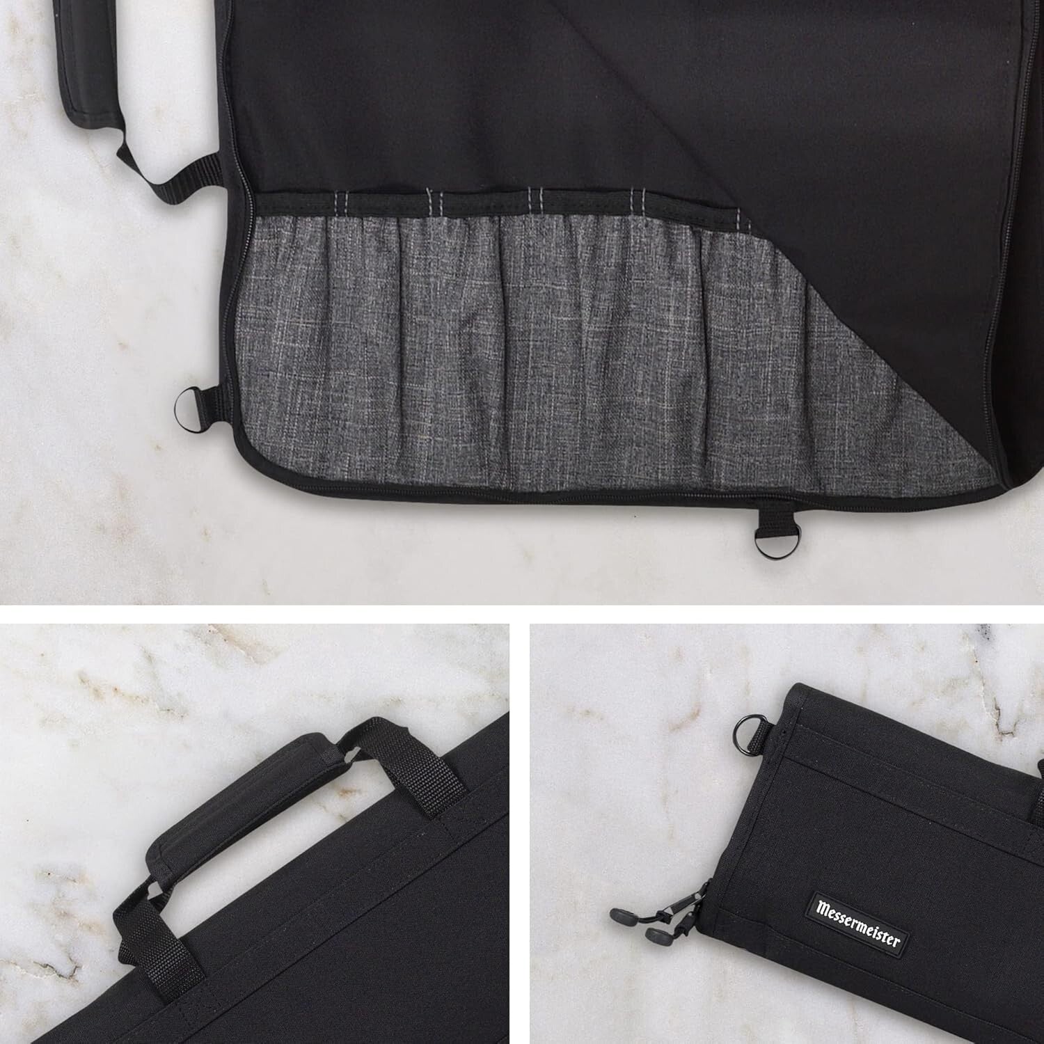 Water-Resistant 8-Pocket Knife Carrier - Heavy Duty Knife Luggage for Chefs