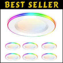 Load image into Gallery viewer, Ultra-Thin 4-Inch Color Changing LED Recessed Lights with App &amp; Voice Control