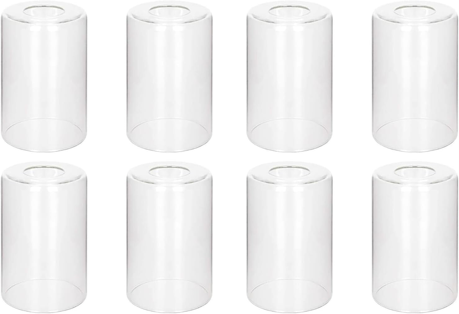 High Light Transmission Clear Glass Lamp Shade Set - Perfect for Chandeliers