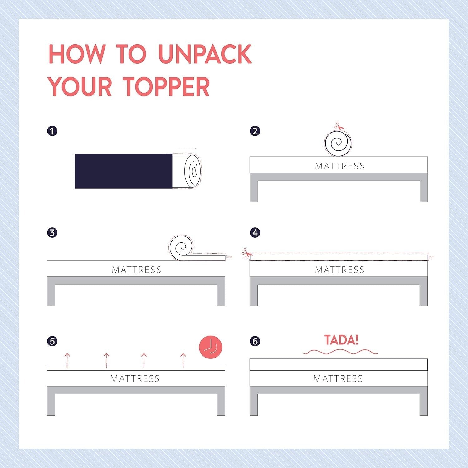 Full Size Egg Crate Memory Foam Topper - Soft Lavender Infusion for Comfort