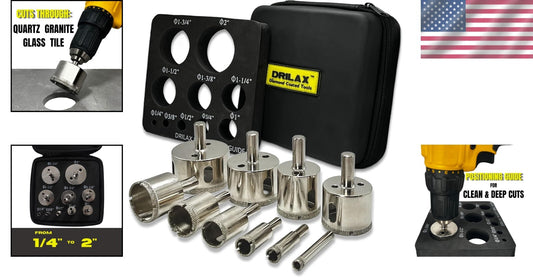 Diamond-Coated Drill Bits Set - 10 Sizes for Ultimate Precision in Remodeling