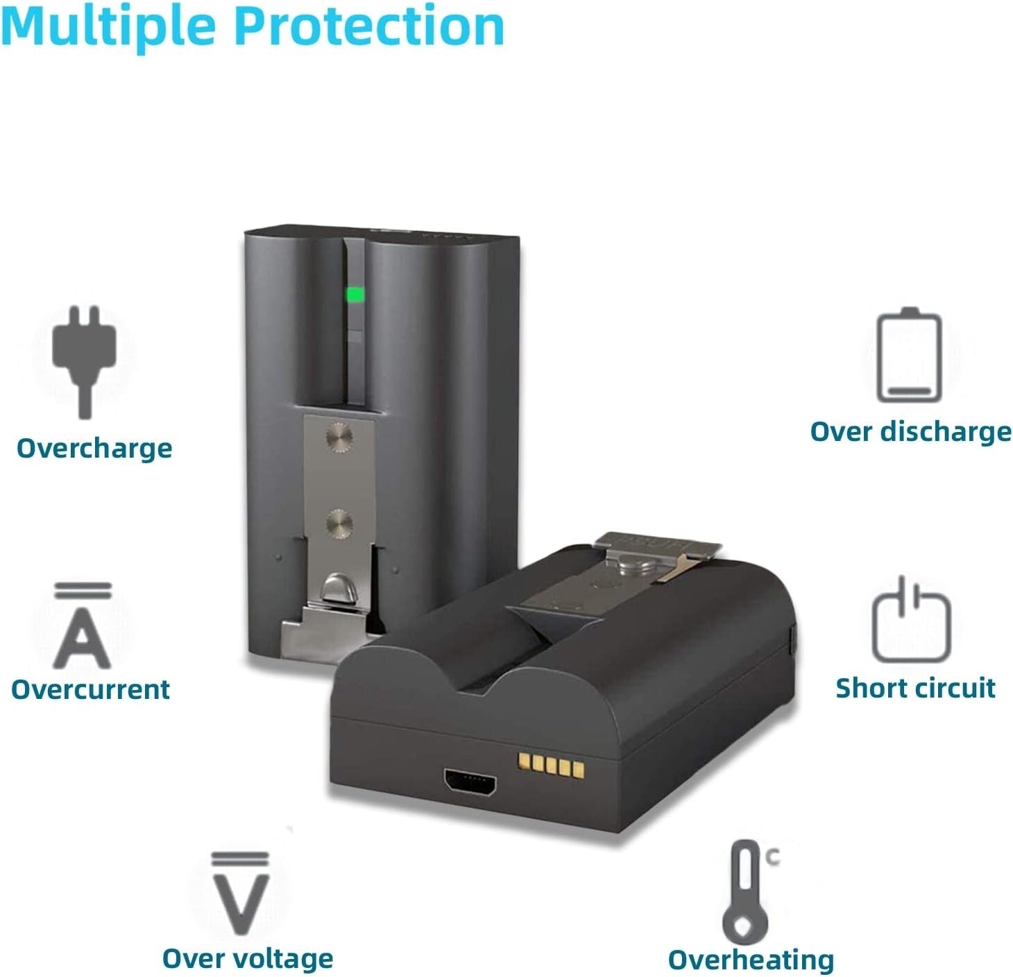 Rechargeable 6040mAh Battery Pack & Charger for Ring Doorbell and Spotlight Cam