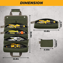 Load image into Gallery viewer, Compact Roll-Up Tool Organizer with 11 Pockets | Perfect for Mechanics and Gifts