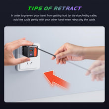 Load image into Gallery viewer, Multi-Device 65W USB C Travel Charger with Retractable Cable &amp; LCD Display