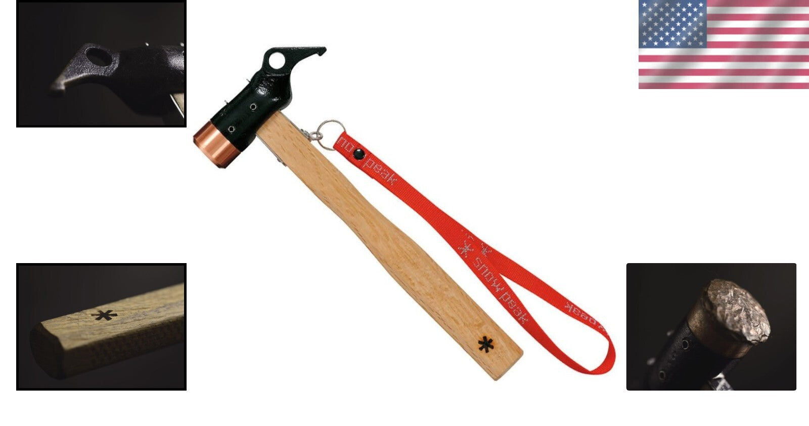 Stylish Purple Copper Peg Hammer - Durable Tool for Effortless Tent Setup