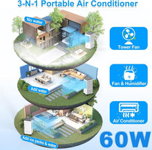 Load image into Gallery viewer, Energy-Saving 2025 Portable AC - 2.5 Gal Tank &amp; Remote Control Convenience